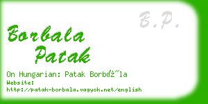 borbala patak business card